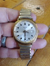 VINTAGE 1970s Men’s Swiss Made ELGIN AUTOMATIC 17Jewel - RUNNING FINE picture