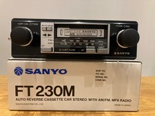 SANYO FT230 CAR RADIO CASSETTE BRAND NEW 1970s.MADE IN JAPAN picture