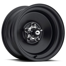 U.S. Wheel Matte Black Rat Rod Wheel (Series 68) Size: 15
