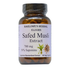 Safed Musli Extract | 650mg | 50% Saponins | Stearate Free | Glass Bottle picture