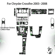 21Pcs Green Forged Carbon Full Interior Trim Kits For Chrysler Crossfire 2003-08 picture