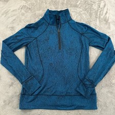 Lululemon Rush Hour 1/4 Zip Pullover Sweater Top Women's size 8 Blue picture