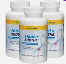 3 pack LivingWell Nutraceuticals Heal-n-Soothe Systemic Enzyme Formula 90 Cap3OS picture