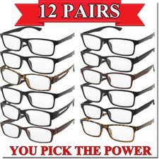 Reading Glasses Mens Womens 12 Pack Readers All Powers Quality Lot Deal New Bulk picture