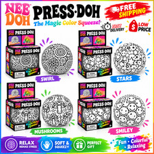 NeeDoh Press Doh 4 Variations Magic Color Squeeze Squishy Stress Fidget Toy Set picture