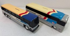 Vintage Jimson Greyhound Americruiser Bus Coin Bank Plastic Lot 220 picture