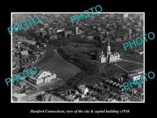 Hartford Connecticut Aerial View Of City Centre c1930 Old Large Historic Photo picture