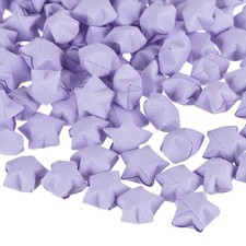 136pcs Pre-made Origami Lucky Stars Paper Wishing Star Light Purple picture