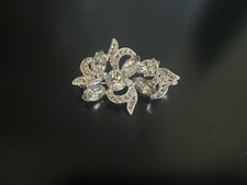 Vintage Eisenberg Ice Rhinestone Brooch with Clear Marquis & Round Crystals  picture