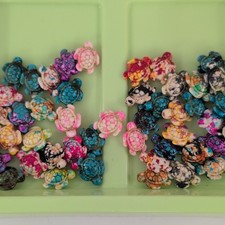 Multicolor Turtle-Shaped Animal Beads for Jewelry Making, Assorted picture