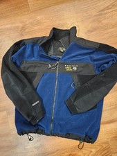 Mountain Hardwear Gore Windstopper Jacket Men's Medium Blue Black Fleece picture