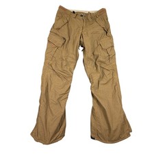 686 Smarty Men Snowboard Cargo Pants Brown Stripe Insulated Winter Ski M 34X30 picture