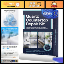 DIY Quartz Countertop Repair Kit - 3 Colors + Polisher for Granite, Acrylic & Ti picture