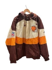 Vintage 90s Apex One Pro Line Authentic Cleveland Browns Colorblock Jacket XL picture