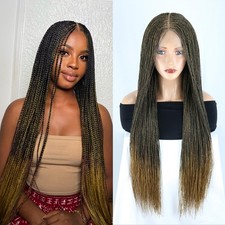 Olymei Micro Million Twisted Braided Wigs Women Full Lace Micro Knotless picture