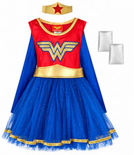 DC Comics Kids Wonder Woman Halloween Costume Tutu Dress Girls Small 4-6 picture