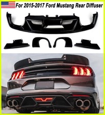 GT500 Style Rear Bumper Lip Quad/Dual Diffuser Cover For 2015-2017 Ford Mustang picture