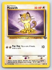 Meowth NM Pokemon 56/64 Jungle Vintage Normal Basic Near Mint Unlimited Regular picture