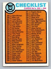 1973 Topps #338 Checklist 3rd Series 265-396 Unmarked Vintage Baseball Card VG picture