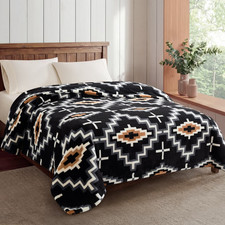 Pendleton Faux Fur Luxe Blanket - Plush Throw - Soft - Otero Black - Queen - New picture