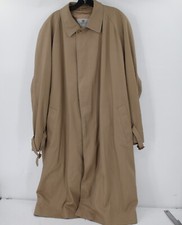 Aquascutum Trench Coat Mens Large Aqua 5 Canvas Wool Blend Removable Liner picture