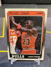 CREASE Fleer 1988 Michael Jordan #17 of 132 Chicago Bulls NBA Basketball Card picture