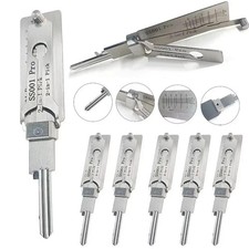 2-in-1 Stainless Steel Key Decoder Tool Precision Hook Lock Pick Portable picture