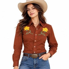 True Vintage 80s Madman Western Shirt XL Deadstock Embroidered Pearl Snap Taiwan picture