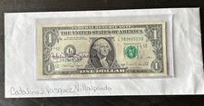 1988 $1 Dollar Bill Signed by US Treasurer Catalina Vasquez Villalpando  picture