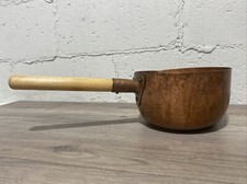 Antique French Winemaker Tool Scoop Copper picture