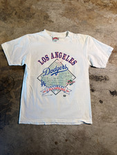 Vintage 1988 LA Dodgers World Series Champions T Shirt Nutmeg USA MLB Medium picture