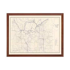 Old Map of Fall River County, SD 1951 - Vintage South Dakota picture