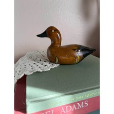 Vintage Style Hand Painted Wooden Duck- Rustic Folk Art Decor picture
