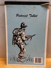Vintage Pictorial Writing Tablet Notebook Army Combat Note Pad picture