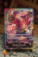 ONE PIECE TCG MONKEY D. LUFFY LEADER 4TH ANNIVERSARY PROMO ALT ART ST01-012 NM picture
