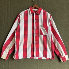 Vintage 60s Big Murph Shadow Plaid Sanforized Cotton Flannel Shirt Sz M 23x26 picture