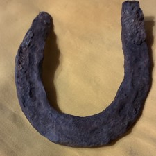 Antique Iron Horseshoe Fossilized Real Western Americana “one nail visible “ picture