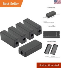 5Pcs ABS Plastic Electrical Project Case Power Junction Box, Project Box Blac... picture