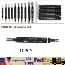 10Pcs Metric Thread Plug Gage Gauge Set Double End Go And No Go H28 SKD11 picture