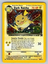 Dark Raichu 83/82 LP Team Rocket SEC Pokemon Unlimited Holo T01184 picture