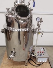 Brand new custom jacketed stainless steel still, made in the USA. Factory built picture