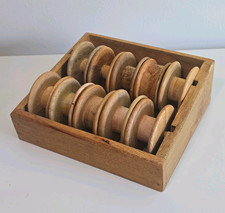 Vintage 10 Spool Lazy Kate Spinning Wheel Bobbin Holder picture