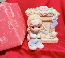 Precious Moments Thoughts Of You Are So Hearth Warming Figurine 2005 w/Box cat picture