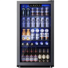 Beverage Refrigerator Cooler, 126 Can with Glass Door, Shelves picture
