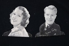 1930'S JEANETTE MACDONALD & NELSON EDDY CARDBOARD DISPLAYS - LOT OF 2 - K 2895 picture