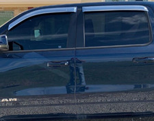 AVS Chrome Tape-On Rain Guards Vent Visor for 2010-2024 Dodge Ram 2500 3500 Crew picture