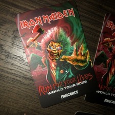 Iron Maiden Run For Your Lives World Tour 2026 Fan Cards Tour (UNSCANNED)  picture