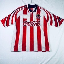 Vintage 1997 1998 Chivas Guadalajara Jersey XL Adidas #21 Coca Cola Sol Liga MX picture