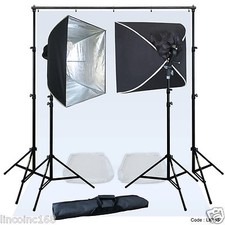Linco Lincstore Complete Studio Lighting Backdrop Stand Background Light Kit picture