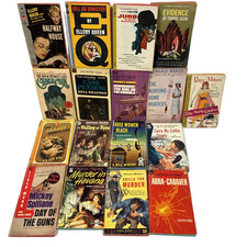Lot of 17 VTG 1950s-1960’s Paperback Mystery Novels, Perry Mason, Ellery Queen… picture